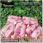 Beef CHUCK TENDER WAGYU TOKUSEN marbling <=5 aged whole cuts chilled +/-10 kg/carton 4packs (price/kg) PREORDER 3-7 days notice